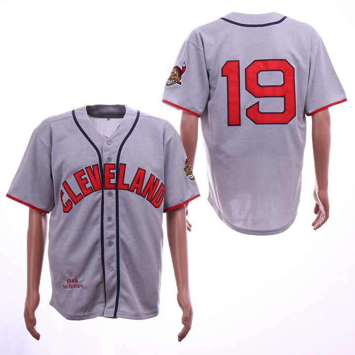 Indians 19 Bob Feller Gray 1948 Throwback Jersey Dzhi,We sell and wholesale Indians 19 Bob Feller Gray 1948 Throwback Jersey Dzhi on line form chian!